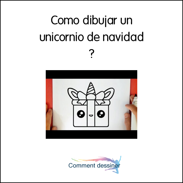 Como dibujar un unicornio de navidad